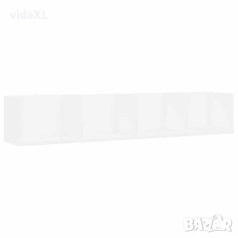 vidaXL CD стенен рафт, бял, 100x18x18 см, инженерно дърво, снимка 1 - Етажерки - 56147780