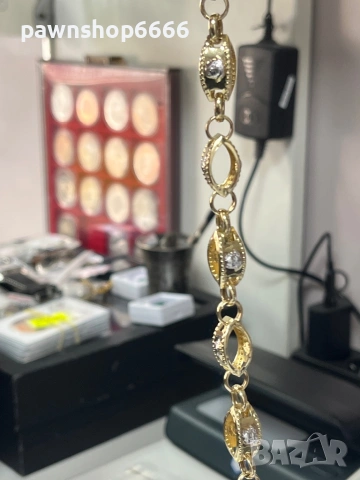 Златна гривна 14 карата 7,69 грама , снимка 2 - Гривни - 53589514