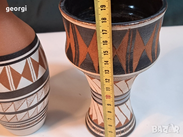 немски керамични вази Udo Mertzdorf 28/6, снимка 5 - Вази - 52066088