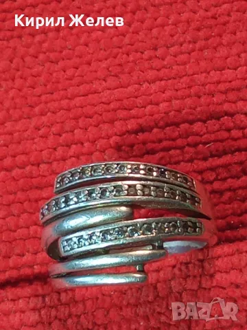 ФЕШЪН АРТ ДИЗАЙН СКЪПОЦЕНЕН СРЕБЪРЕН ПРЪСТЕН СРЕБРО 925 CSF с ЮВЕЛИРНО ФАСЕТИРАНИ ЦИРКОНИ 41435, снимка 15 - Пръстени - 49913202