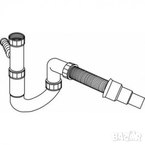 НОВ! Сифон за кухненска мивка AQUA SANITA AQ-T1, снимка 3 - ВИК - 49931840