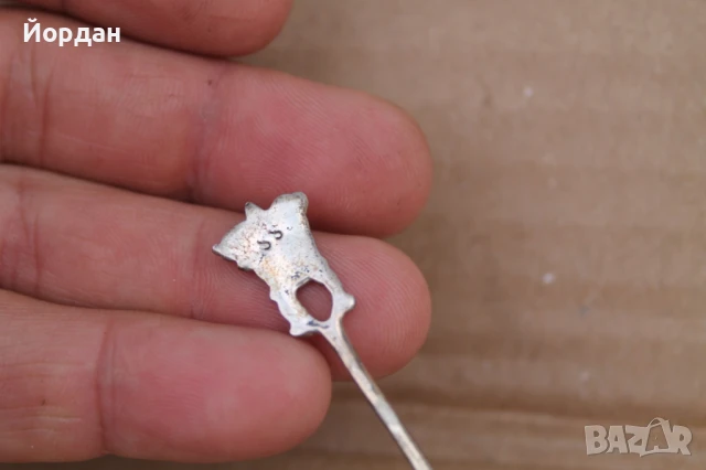 Сребърна лъжичка , снимка 5 - Антикварни и старинни предмети - 50657890