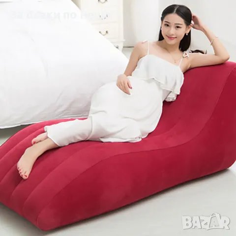 Луксозен надуваем диван с флокирана повърхност , снимка 2 - Дивани и мека мебел - 50270864