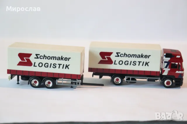 HERPA H0 1/87 MAN КАМИОН МОДЕЛ КОЛИЧКА TIR ВЛЕКАЧ, снимка 4 - Колекции - 50362020
