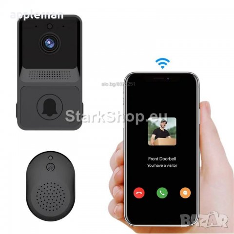 Безжичен видео звънец с камера и звук домофон аларма, снимка 7 - Други - 38881715