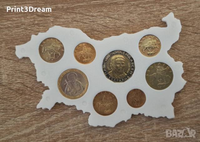 Колекционерска рамка за български монети със закопчаване, без лепене! Сувенир монетник, снимка 2 - Нумизматика и бонистика - 53240420