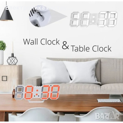 GH8018 Дигитален светещ в РОЗОВО LED часовник / Аларма, снимка 4 - Друга електроника - 44685895