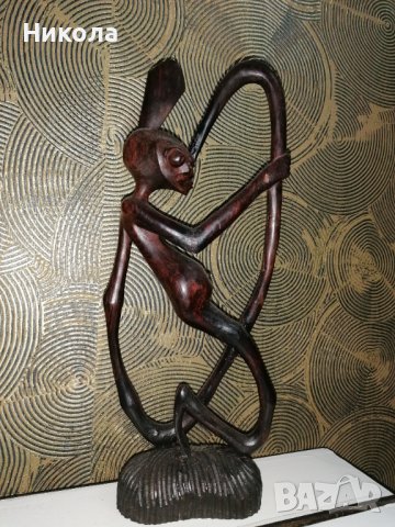 Африкански дърворезби от абаносова тежка дървесина, снимка 11 - Статуетки - 40112415