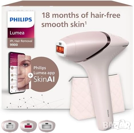 Нов Philips Lumea 9900 IPL уред за трайно премахване на косми фотоепилатор BRI953/02