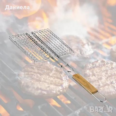 Скара за барбекю за бургери 22.5x20x52см