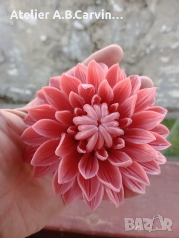 Уникален,ръчно изработен сапун с форма на цвете Далия, за подарък или за вашия интериор, снимка 6 - Декорация за дома - 53595958