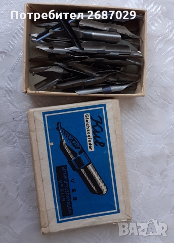 Кутия с пера писци за перодръжка писалка, снимка 2 - Антикварни и старинни предмети - 36097318