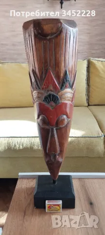 дърворезба Африка за ценители височина 56см , снимка 5 - Антикварни и старинни предмети - 49390283