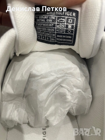 Мъжки  бели кецове Tommy Hilfinger, снимка 4 - Маратонки - 53781829