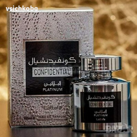 Арабски парфюм Lattafa Perfumes Confidential Platinum 100 мл Mорски и дървесни нотки,тамян, амбърр, снимка 1