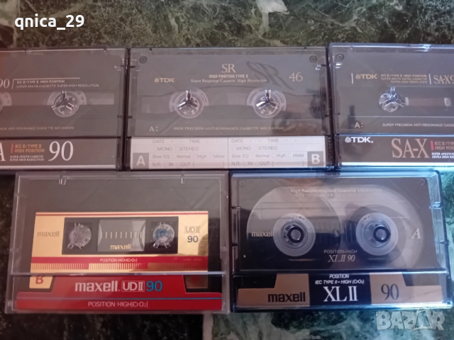 TDK / Maxell Лот от 5 броя хромни аудио касети, снимка 3 - Декове - 53531994