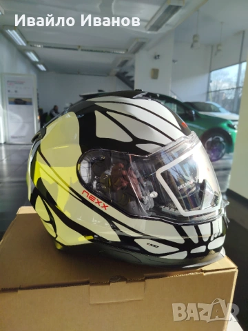  Каска Nexx Y100 B-side Black.White Размер L, снимка 2 - Аксесоари и консумативи - 53497303