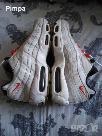 Nike Air Max 95 SE Light Bone Habanero Red Black DQ0268-002 маратонки , снимка 3 - Маратонки - 53770223