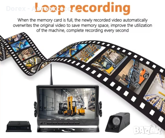 Безжична камера за мотокар със 7-инчов HD монитор, снимка 11 - Аксесоари и консумативи - 53617590