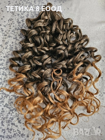 Хавайски къдрици, екстеншъни за коса, 50 см, синтетика, снимка 9 - Аксесоари за коса - 52334391