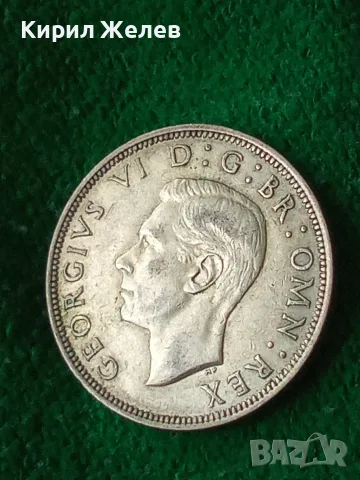 Британска сребърна монета от половин крона 1940 година 53544, снимка 2 - Нумизматика и бонистика - 56194435