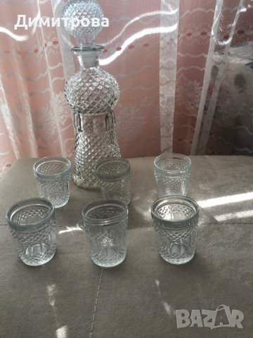 Сервиз за ракия с шише, шише /гарафа/