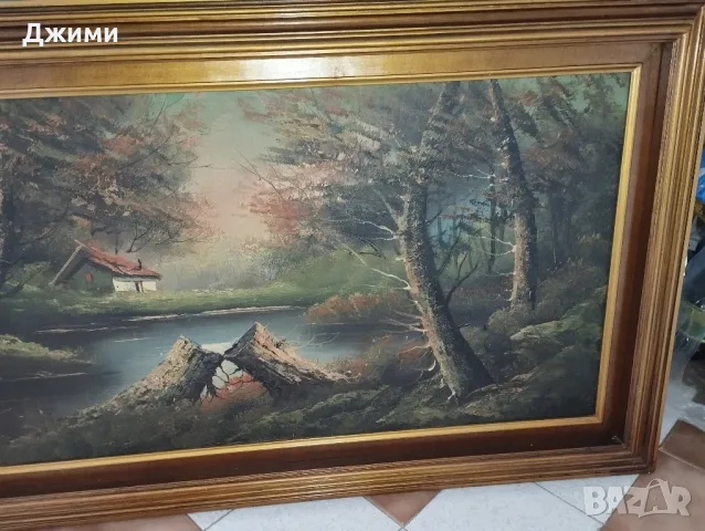 перфектна маслена картина, снимка 9 - Антикварни и старинни предмети - 47481005