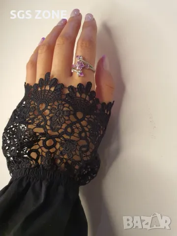 Прозрачен Розов Сапфир и Диаманти, снимка 4 - Други - 49571331