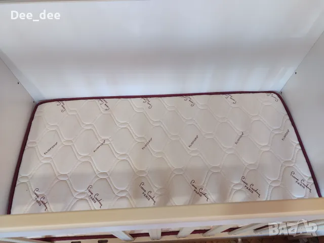 Бебешка кошара 120х60 на Мебели "Кирев" - бяла + матрак "Пиер Карден", снимка 5 - Кошарки - 48963560