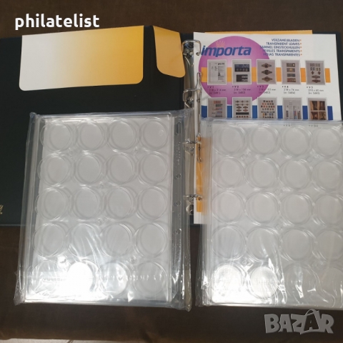 Папка Importa с ENCAP листа за монети до 41мм , подходящи за нови БНБ монети - 10 лева сребърни , снимка 3 - Нумизматика и бонистика - 36092828