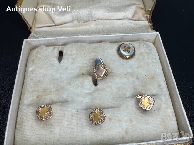 Позлатени бутонели №6897 , снимка 2 - Антикварни и старинни предмети - 50348036