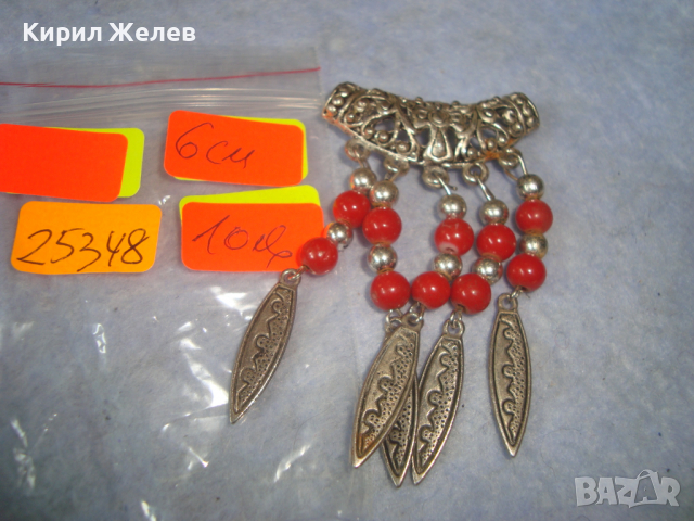 СРЕБРИСТ НЕЖЕН КРАСИВ ОРНАМЕНТИРАН АРТ НУВО СТИЛ МЪНИСТЕН МЕДАЛЬОН 25348, снимка 3 - Колиета, медальони, синджири - 36291458