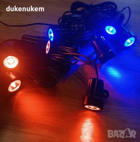 Комплект от 8 RGB градински прожектори с дистанционно управление, снимка 10 - Прожектори - 52478406