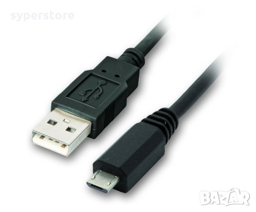 Кабел USB2.0 към Micro USB 1.5m Черен VCom SS001274 Cable USB - Micro USB M/M