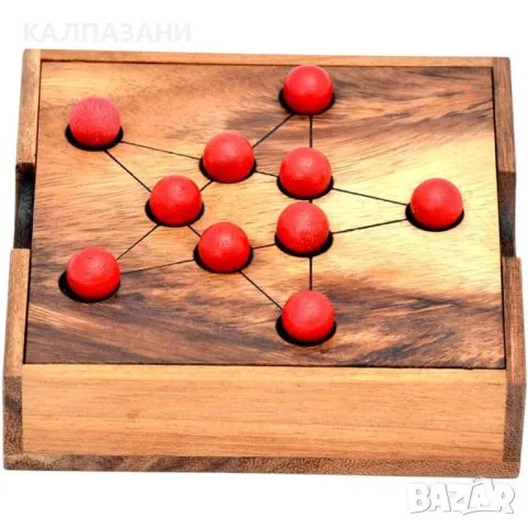 Дървен пъзел звездата на Питагор K009