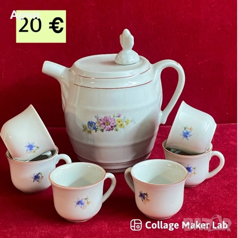 Ретро Български порцеланови сервизчета, снимка 7 - Сервизи - 53781669