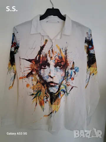 Дамска риза с интересен принт., снимка 1