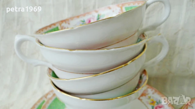 Английски порцеланови тройни сетове на Jackson & Gosling от периода 1919-1930г., снимка 12 - Антикварни и старинни предмети - 49422461