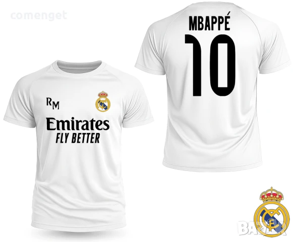 DRI-FIT тениски REAL MADRID MBAPPE / РЕАЛ МАДРИД - С ИМЕ И НОМЕР ПО ТВОЙ ИЗБОР! И още над 10 отбора!, снимка 3 - Тениски - 25583938