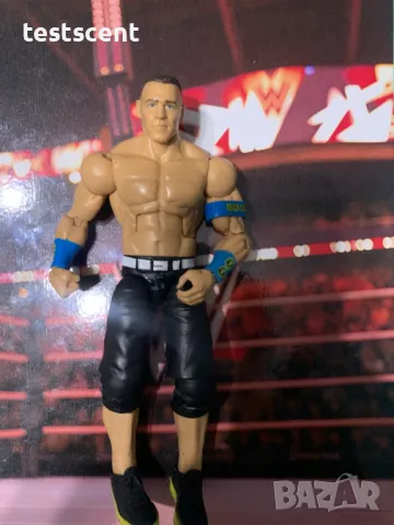 Екшън фигура WWE John Cena Джон Сина Mattel Elite Black Light Blue figure играчка, снимка 3 - Колекции - 48438298