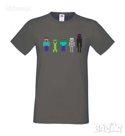 Мъжка тениска майнкрафт Minecraft 7,Minecraft,Игра,Забавление,подарък,Изненада,Рожден Ден., снимка 4 - Тениски - 36496334