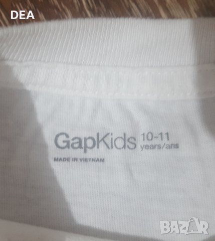 Бяла блуза Хокей GAP 140/146см-10лв., снимка 2 - Детски Блузи и туники - 39951163