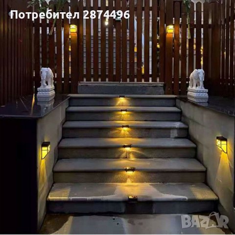 3952 LED соларна лампа за стълби или парапети, снимка 3 - Соларни лампи - 41574624