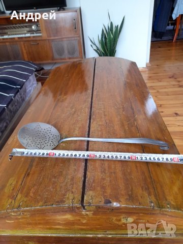 Стара решетъчна лъжица,бъркалка #5, снимка 2 - Други ценни предмети - 41499149