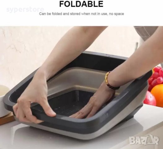 Дъска за рязане, сгъваема купа с оцедител или гевгир Digital One SP00663 3 в 1, снимка 4 - Аксесоари за кухня - 39642500