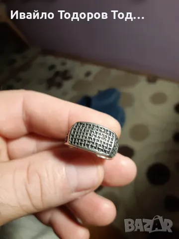 Сребърен мъжки пръстен, снимка 2 - Пръстени - 47961129