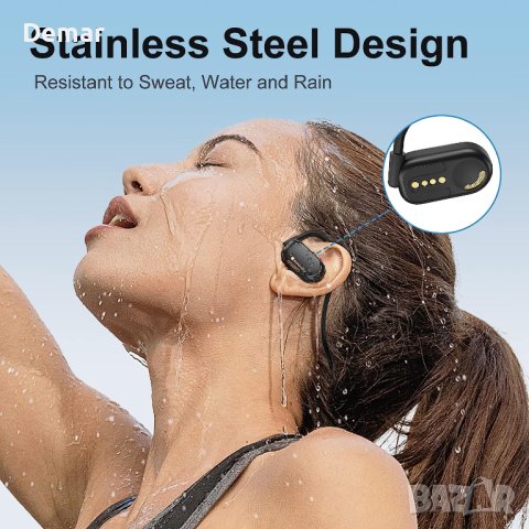MeloAudio Open Ear слушалки Bluetooth за бягане шумопотискащ микрофон костна проводимост, снимка 8 - Слушалки и портативни колонки - 41644635