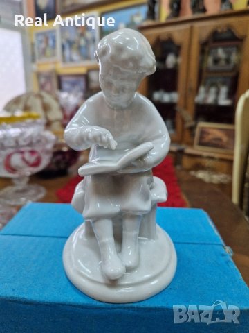 Превъзходна антикварна колекционерска руска порцеланова фигура ЛФЗ, снимка 2 - Антикварни и старинни предмети - 42268710