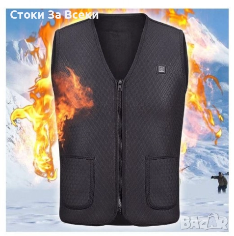 Унисекс термичен електрически елек с USB отопление