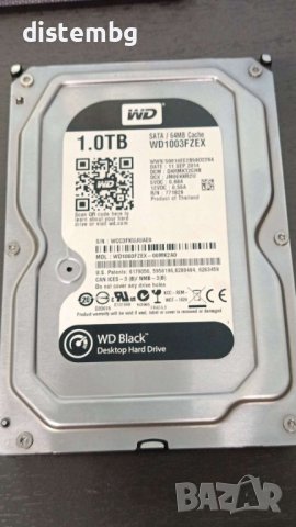 Твърд диск 1TB WD Black Performance, SATA 6Gb/s, 7200rpm, 64MB, 3.5" (8.89 cm)